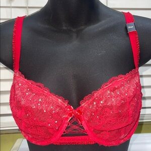 Victoria’s Secret NWT couture unlined demi rhinestones elegant Bra 32DD